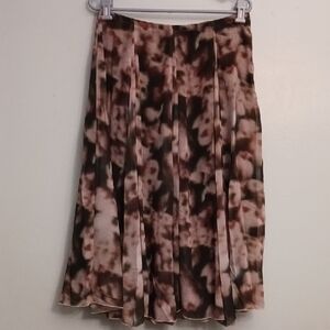 Rachel Zoe size Large women's A-line maxi multi mute color skirt.